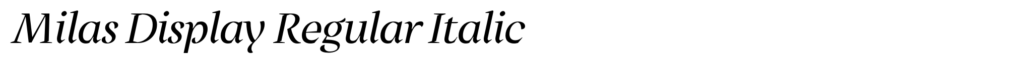 Milas Display Regular Italic image